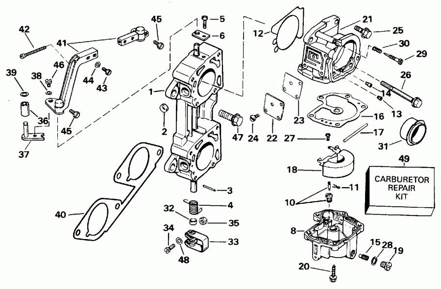 ��������� EVINRUDE E250CZEOR 1995  - rburetor