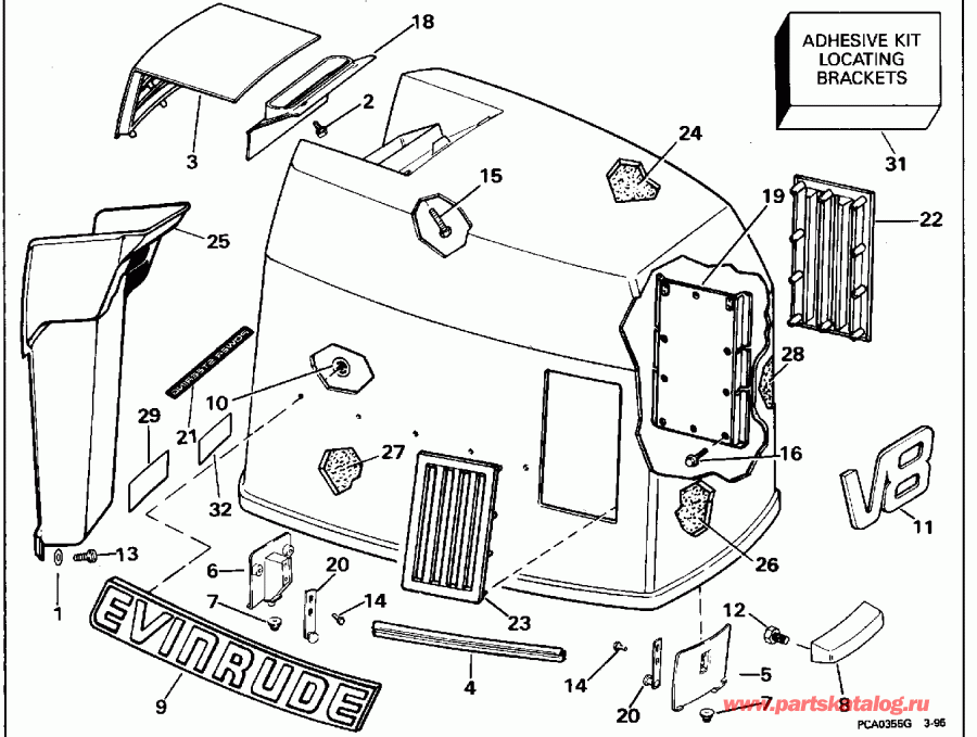 ����� ������� E250TXEOR 1995  - Evinrude - Evinrude