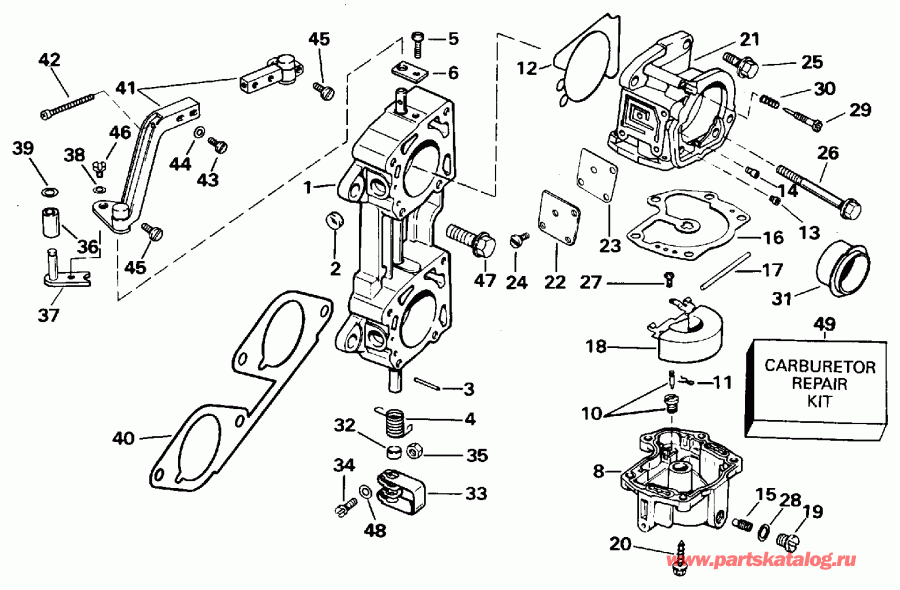 ����� Evinrude E300CXEOR 1995  - rburetor - rburetor