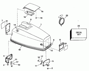 ������ ��������� (�����) - Johnson 50 (Engine Cover - Johnson 50)