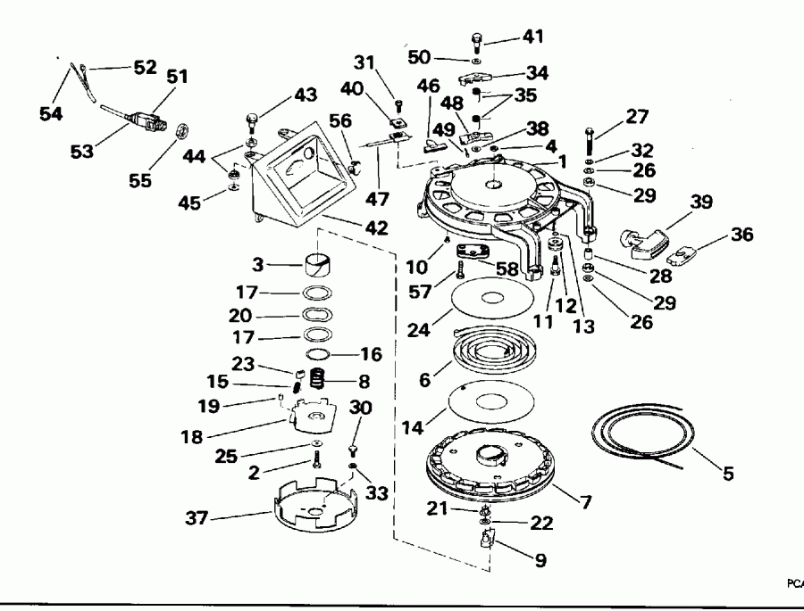   Evinrude E45RCLEOD 1995  - wind Starter - wind 
