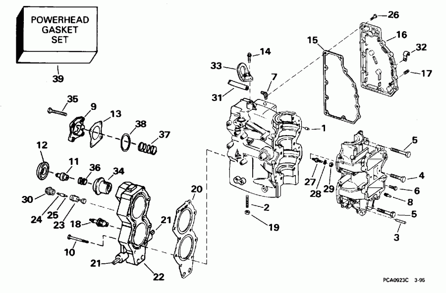 �������� ����� ������� E48ESLEOS 1995  - linder & ������ ��������� / linder & Crankcase