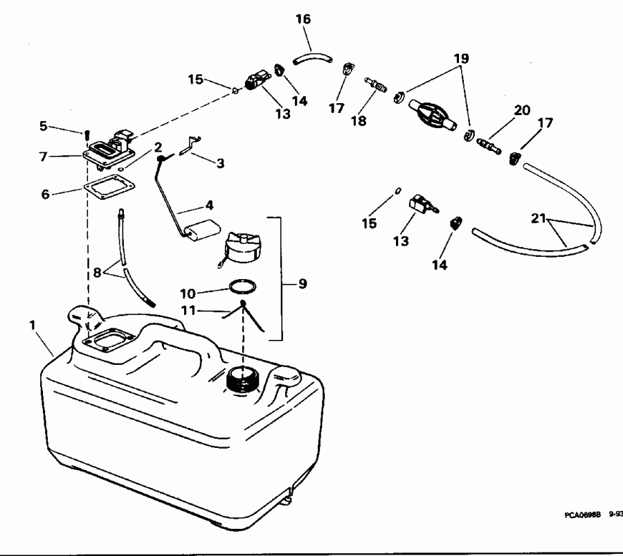 �������� ����� Evinrude E48ESLEOS 1995  - el Tank