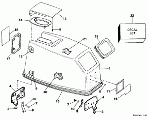 ������ ��������� (�����) - Johnson ���� Start Only (Engine Cover - Johnson Rope Start Only)