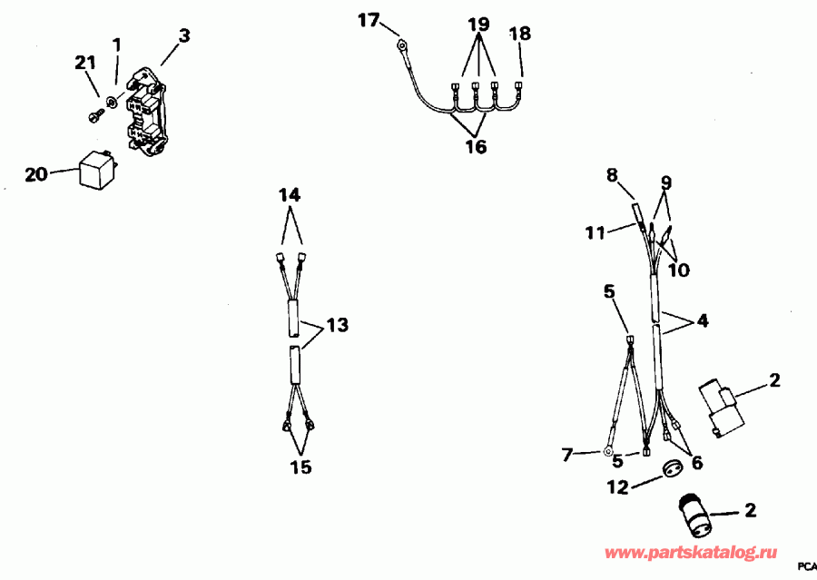��������� �������� ����� EVINRUDE E50BEEOD 1995  - 40ttl Only