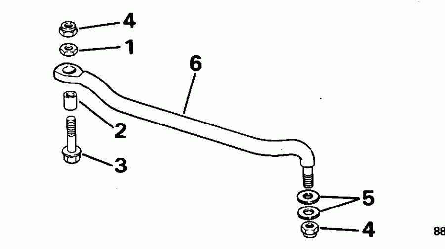 ��������� ����� Evinrude E50BEEOD 1995  - eering Link Kit / ee������ ����������� Kit