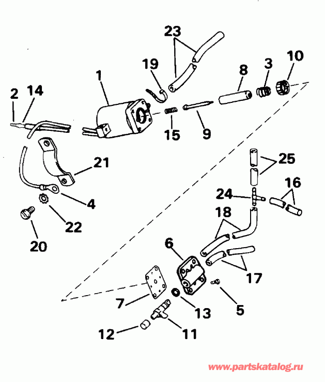 �������� ����� Evinrude E50DTLEOS 1995  - ectric Primer System