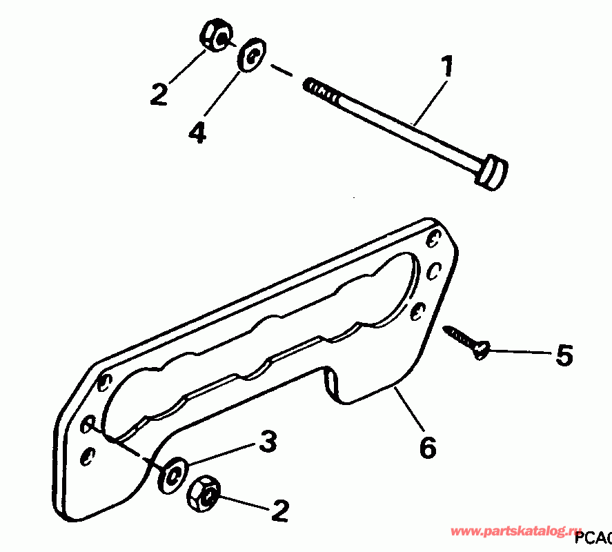 ��������� ����� Evinrude E50TELEOD 1995  - ansom ��������� Kit P / n 433459 / ansom Mount Kit P/n 433459