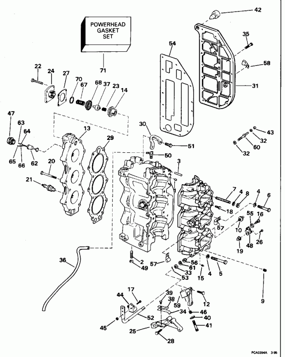 �������� ����� EVINRUDE E50TTLEOS 1995  - linder & ������ ���������