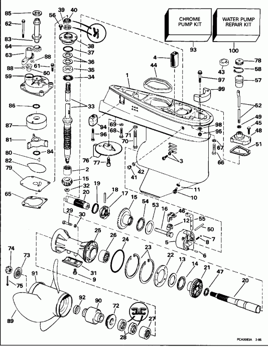  Evinrude E55RSLG 1995  - arcase - arcase