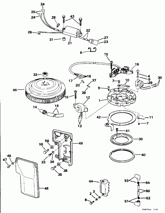 ��������� ��������� EVINRUDE E55RSLG 1995  - nition System - nition System