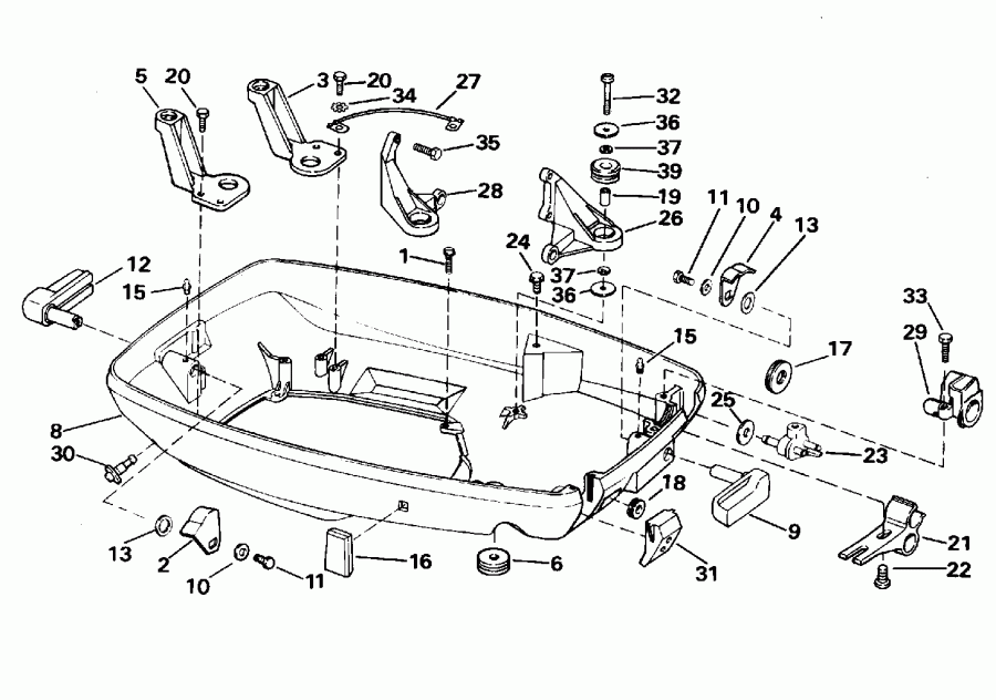 �������� ����� Evinrude E65RSLC 1995  - wer ������ ��������� (�����) - wer Engine Cover