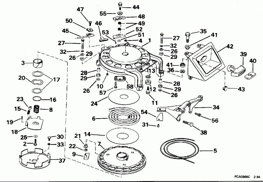 ��������� EVINRUDE E65RSLC 1995  - wind ������� - wind Starter