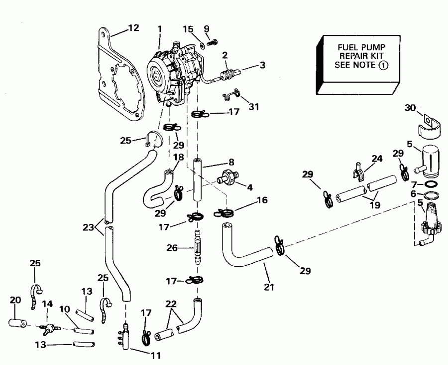 ��������� EVINRUDE E65WMLEOC 1995  - el Pump