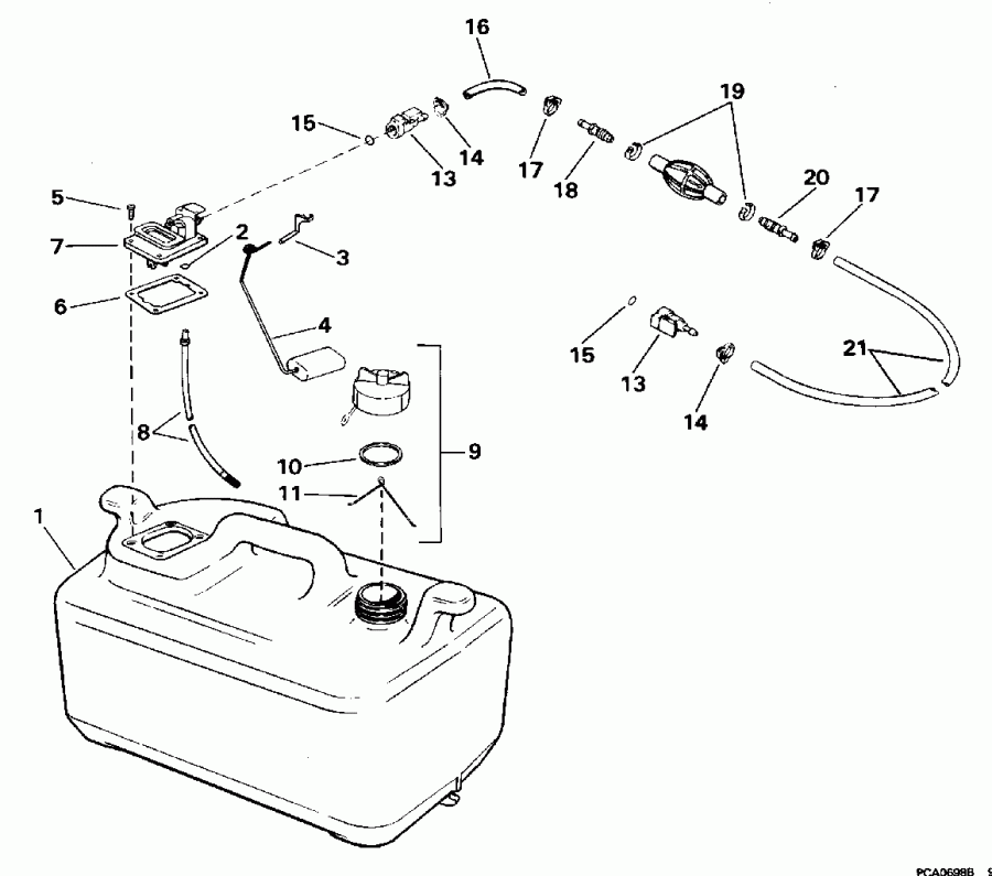 ��������� ��������� EVINRUDE E65WMLEOC 1995  - el Tank / el Tank
