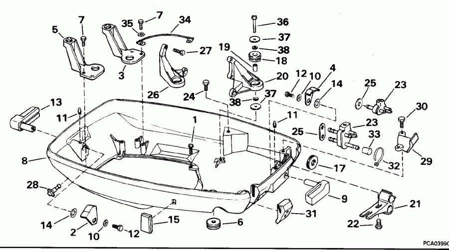 �������� ��������� ����� Evinrude E65WMLEOC 1995  - wer Engine Cover / wer ������ ��������� (�����)