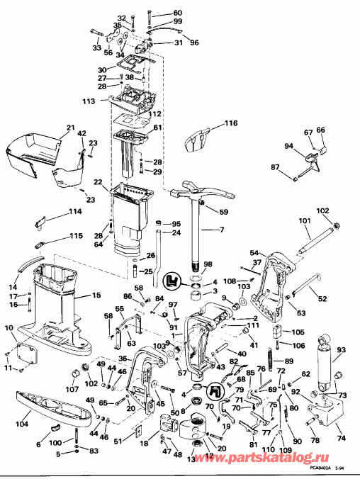  Evinrude E65WMLEOC 1995  - dsection