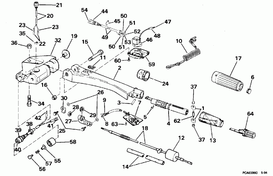 ��������� EVINRUDE E70TTLEOR 1995  - eering Handle