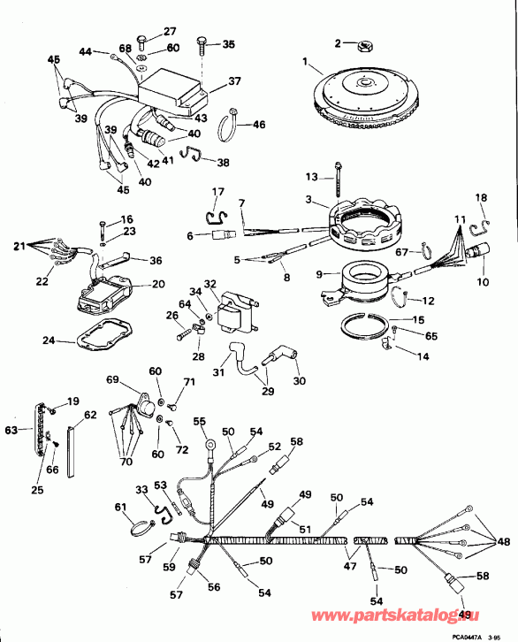 �������� ��������� ����� EVINRUDE E85TTLEOR 1995  - nition System - nition System