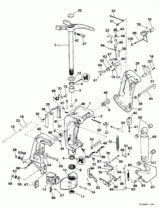 ��������� ����� Evinrude E85TTLEOR 1995  - dsection / dsection