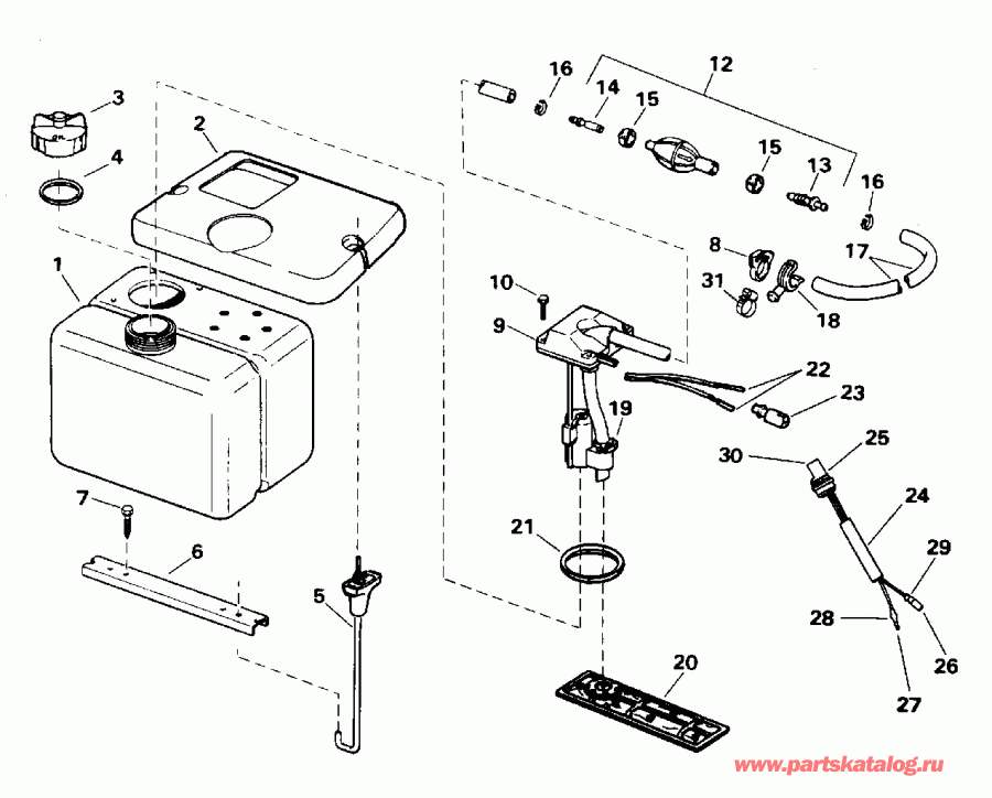 ����� EVINRUDE E85TTLEOR 1995  - 1.8 Gallon / 1.8 ������
