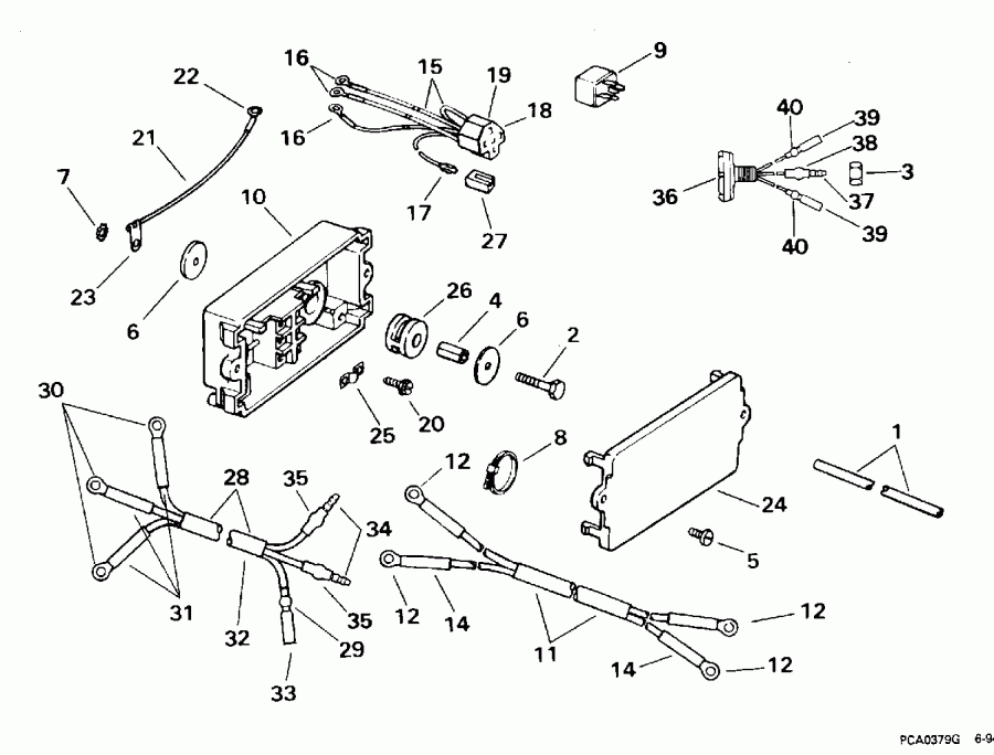 ��������� ����� EVINRUDE E85TTLEOR 1995  - wer Trim / tilt ���������