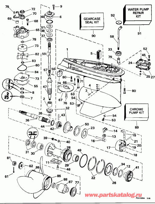 �������� ����� EVINRUDE E88TSLEOC 1995  - arcase / arcase