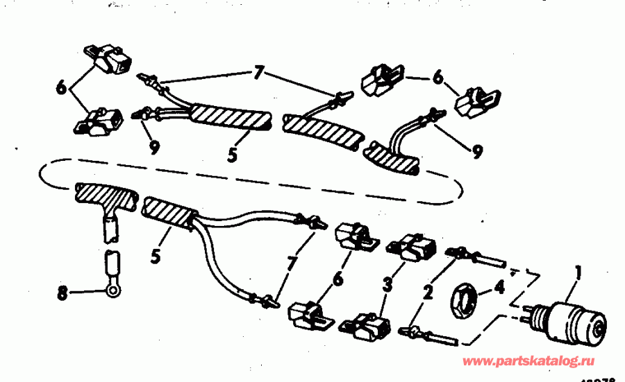 ��������� Evinrude E90ELEOC 1995  - wer Trim / tilt ��������� / wer Trim/tilt Electrical