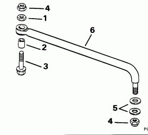 ������� ������� ����������� Kit (without ���������������� ��������� �������) (Steering Link Kit (without Power Trim & Tilt))