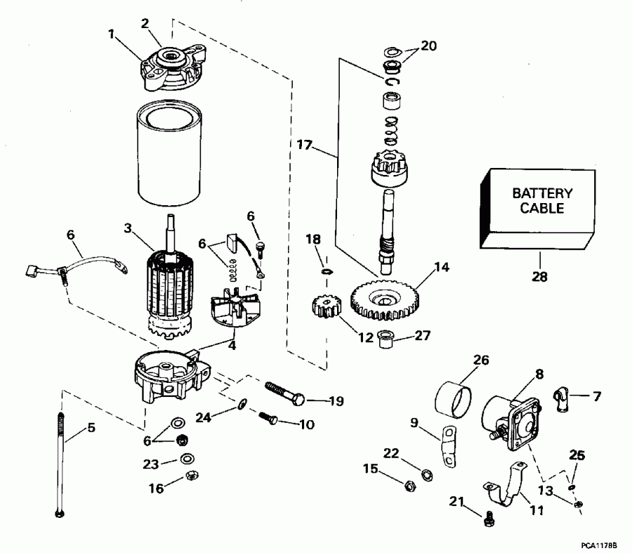 ��������� ��������� EVINRUDE E90SLEOC 1995  - ectric Starter & Solenoid / ectric ������� & Solenoid
