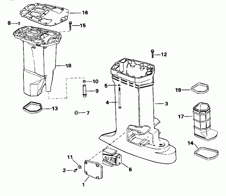 ��������� ����� EVINRUDE E90SLEOC 1995  - haust ������