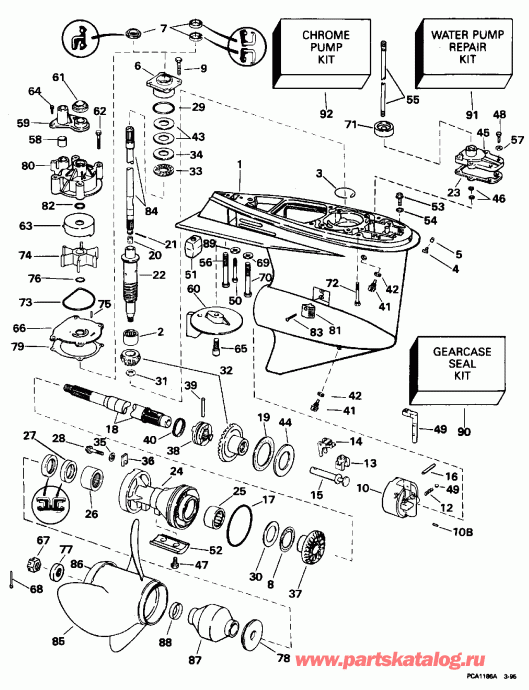��������� Evinrude L115GLEOS 1995  - 20 ���� Models / 20 In. Models