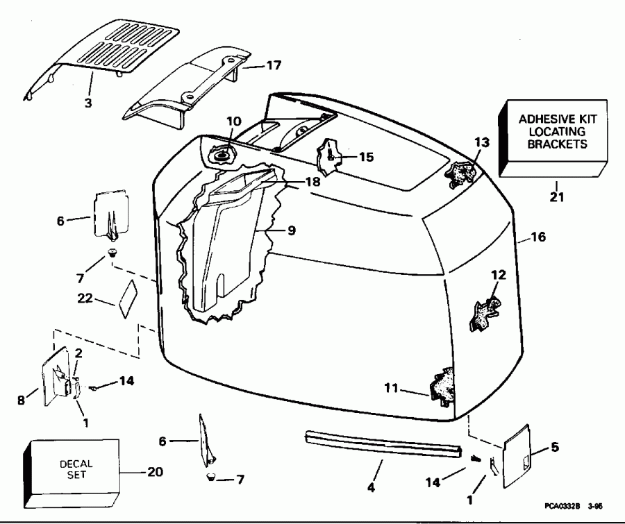 ��������� �������� ����� EVINRUDE LE200SLEOC 1995  - Johnson - 200tx, 200sl, 200cx, 225