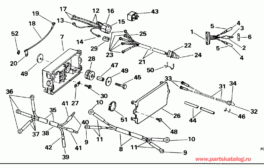   EVINRUDE XE112TSLEOC 1995  - wer Trim / tilt  / wer Trim/tilt Electrical