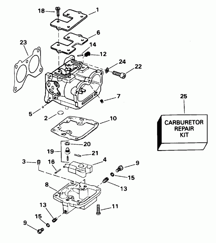����� EVINRUDE XE112TSXEOC 1995  - rburetor