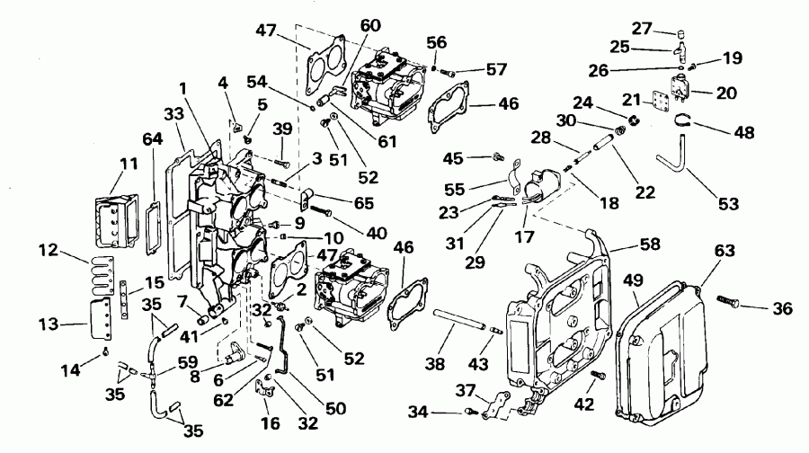 ��������� ����� EVINRUDE XE88TSLEOC 1995  - take Manifold