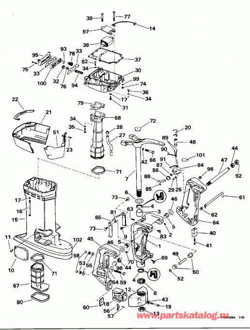 ����� EVINRUDE XE88TSLEOC 1995  - dsection