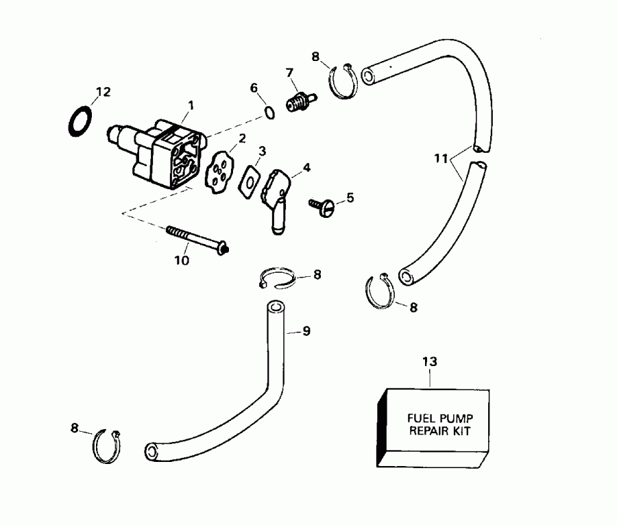 �������� ��������� ����� EVINRUDE BE10FDLEDR 1996  - el Pump / el �����