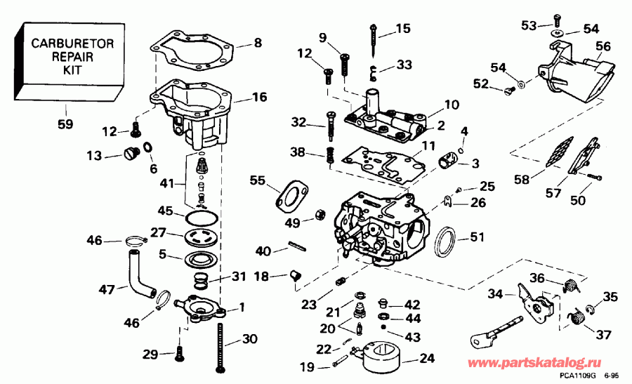 ��������� ��������� EVINRUDE BE10FPXEDC 1996  - 15 H.p. / 15 H.p.