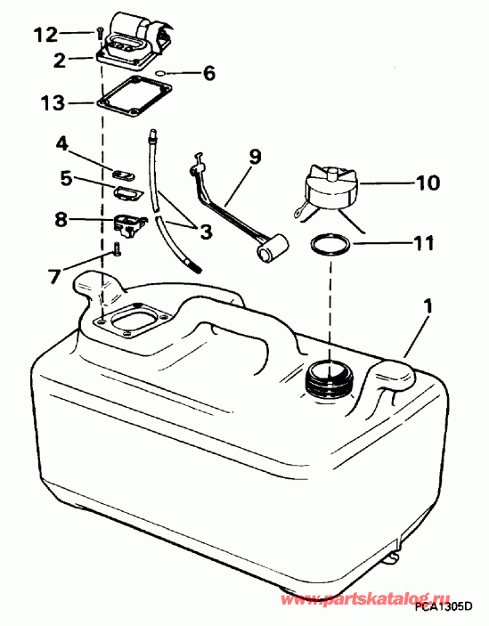 ��������� �������� ����� Evinrude BE10FRELDR 1996  - 6 ������ - 6 Gallon