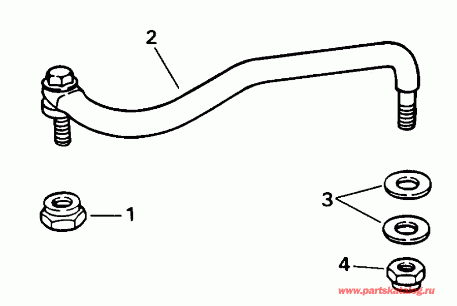 ��������� ��������� Evinrude BE10FWLEDC 1996  - eering Link Kit
