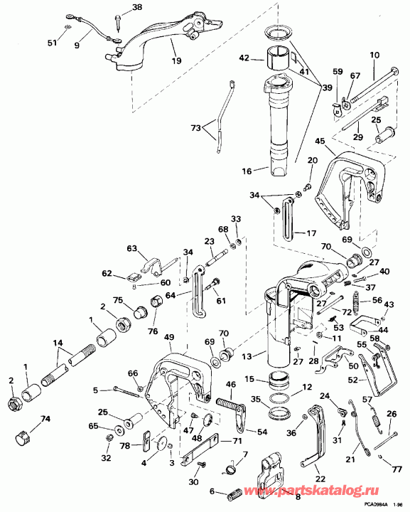 �������� ��������� ����� Evinrude BE10RELEDD 1996  - dsection - dsection