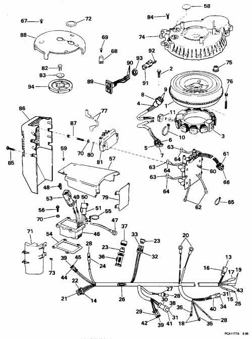   EVINRUDE BE115SXEDR 1996  - nition System - nition System