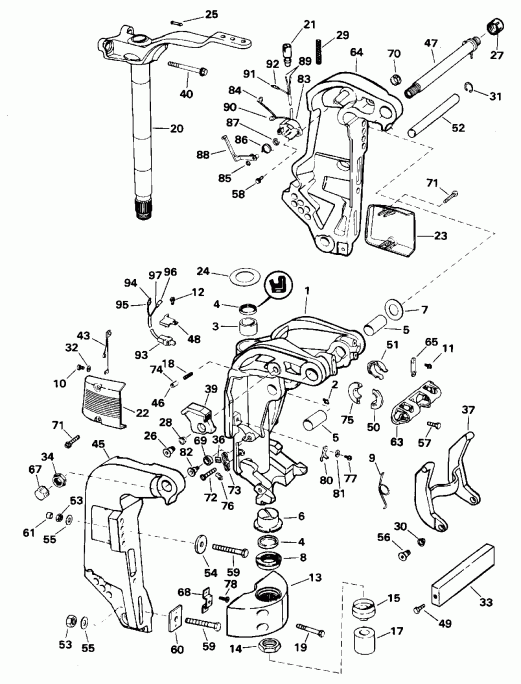 ��������� Evinrude BE150ELEDB 1996  - dsection / dsection