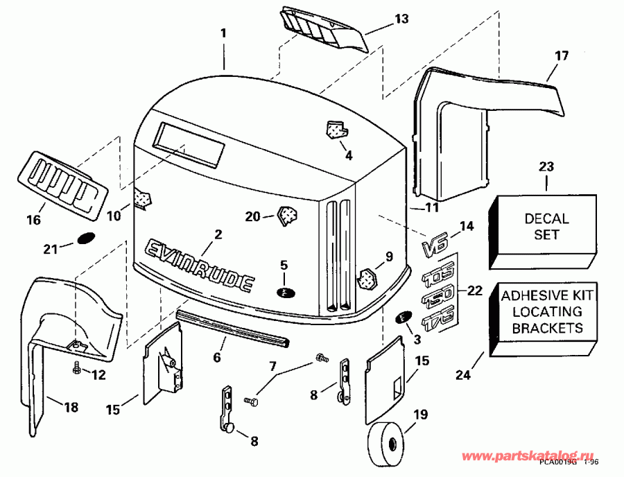 �������� ����� ������� BE150EXEDB 1996  - Evinrude - Evinrude