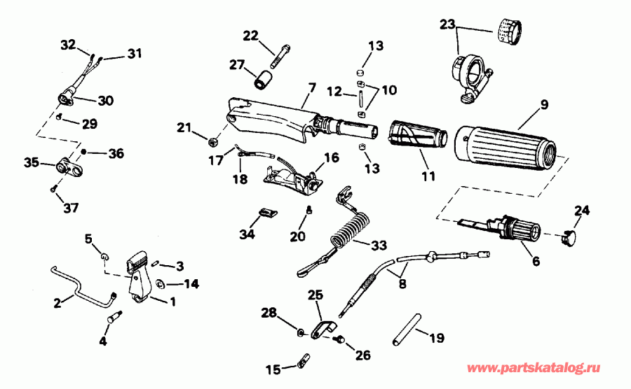    Evinrude BE15ELEDS 1996  - eering & Shift Handle