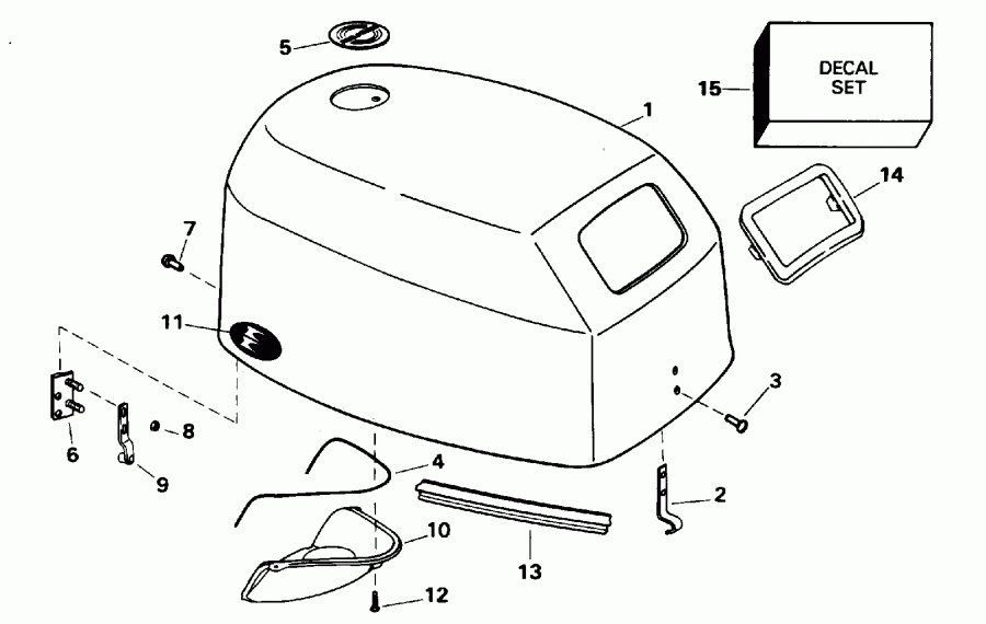 �������� ��������� ����� Evinrude BE15FAEDR 1996  - Evinrude - Evinrude