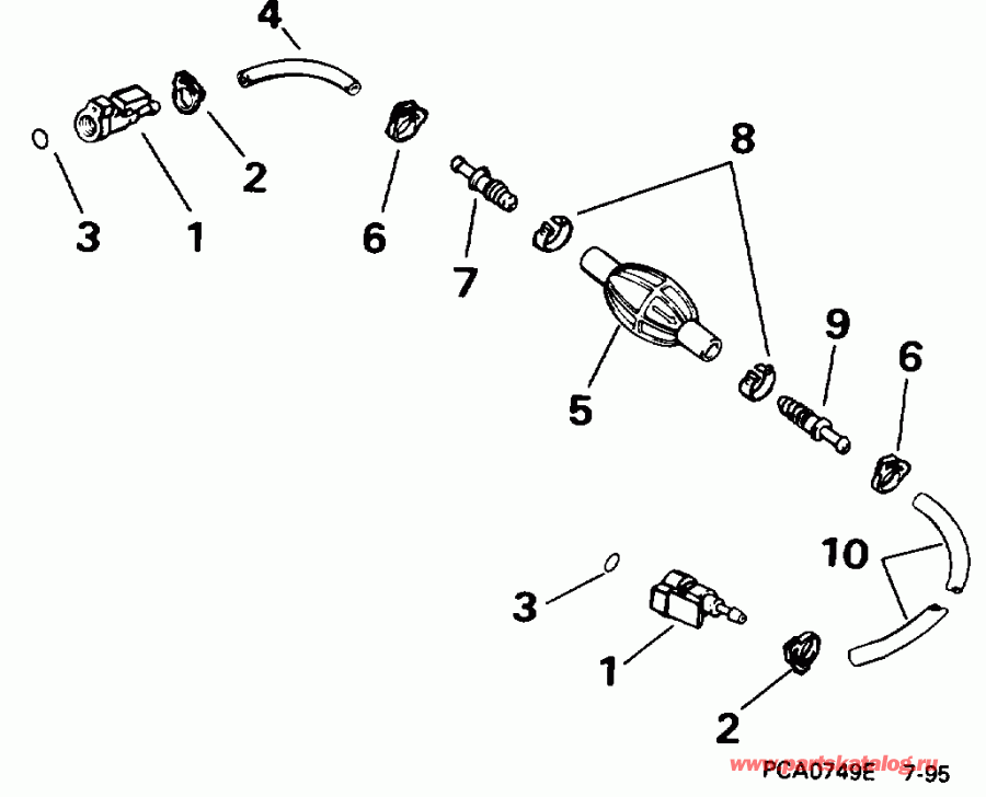 �������� ��������� ����� Evinrude BE15FAEDR 1996  - el Hose Primer Bulb 5/16 In. I.d. / el ����� ��������� ����� 5 / 16 ���� I.d.