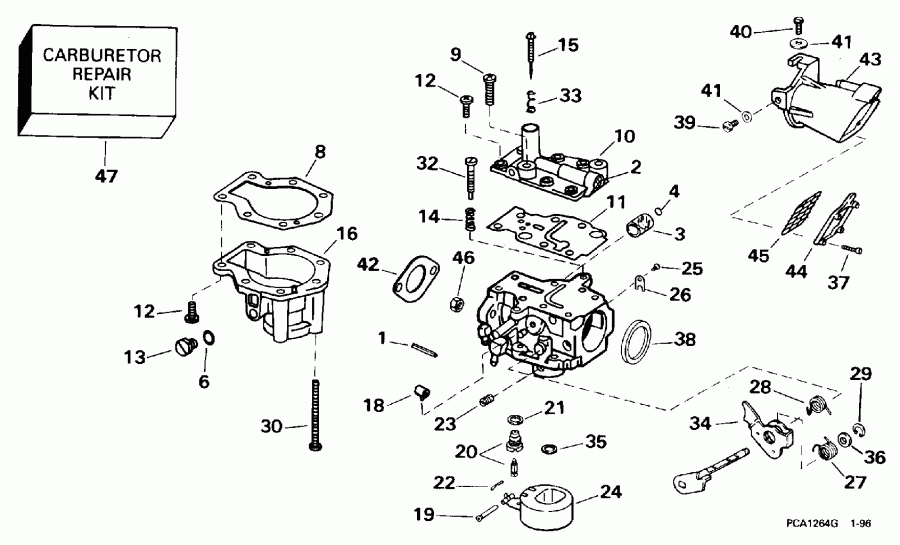 ��������� Evinrude BE15FWLEDC 1996  - 9.9 H.p.