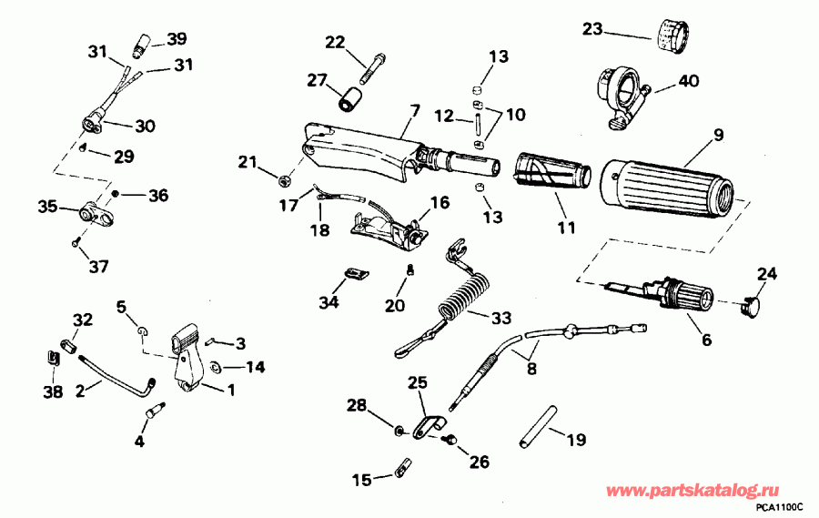  Evinrude BE15FWLEDC 1996  - ee������ & ������������� Handle